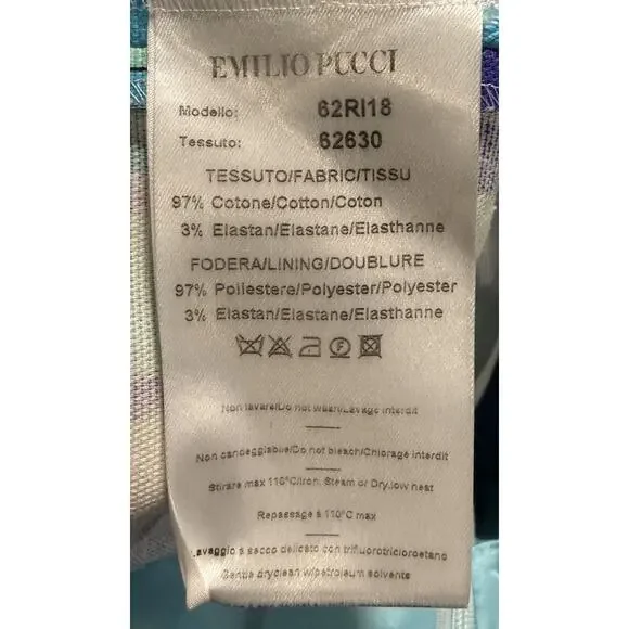 Emilio Pucci Multicolor Abstract Print Knee-Length Dress Multicolor Sz 8 Italy - Picture 6 of 7